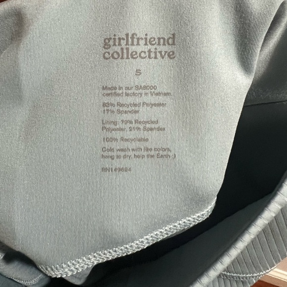 Girlfriend collective rubbed Sea foam  green leggings - Picture 2 of 2